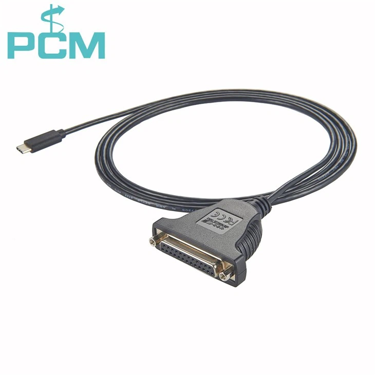 USB3.1 C To DB25 Parallel Printer Cable