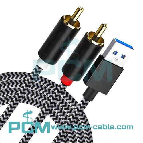 USB-кабель для 2 штекеров RCA Audio Aux