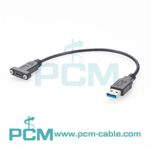 Крепление на панели USB-C 3.1 к удлинительному кабелю