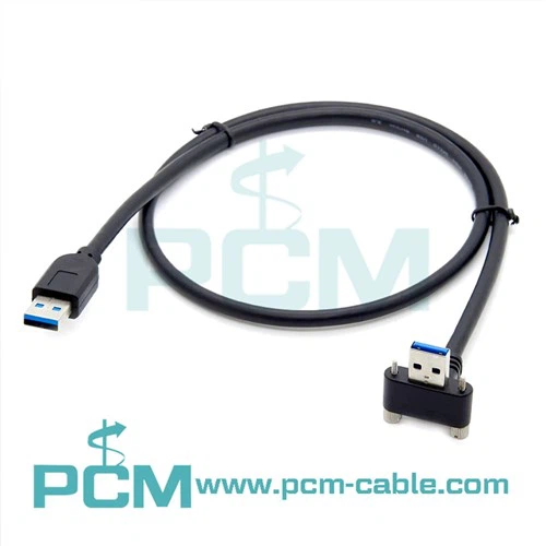 USB3.0 Прямоугольный с кабелем с винтовым фиксатором M2