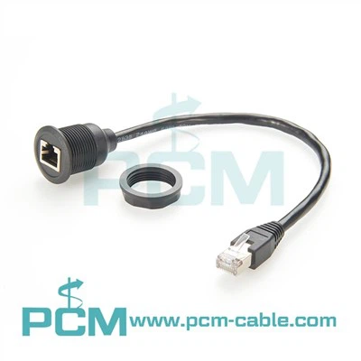 RJ45 Ethernet круглый удлинительный кабель для монтажа на панели