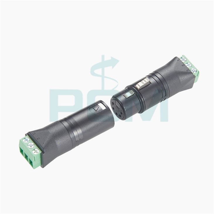 DMX XLR female screw terminal connector
