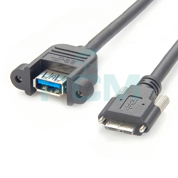 USB 3.0 Кабель Vision USB 3.0 Тип A, гнездо к Micro USB с двойным винтовым замком