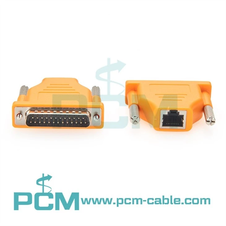 Cisco Compatible CAB-25AS-MMOD 74-0458-01 DB25 Male To RJ45 Female Modem Adapter